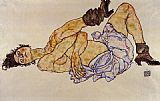 Reclining Female Nude by Egon Schiele